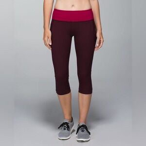 Lululemon - Illumina Crop Bordeaux Drama/Bumble Berry - Size 4 - Eggplant Purple